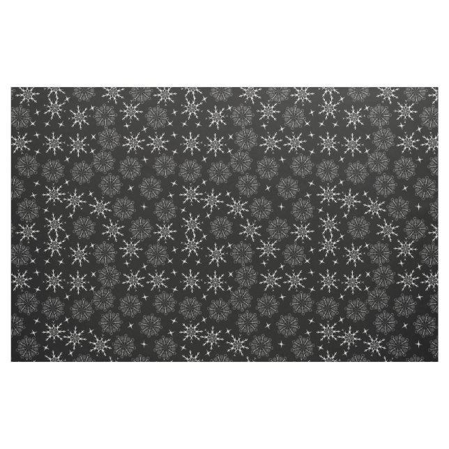 Schwarz-Weiß-Schneeflockenmuster Stoff (Fat Quarter (45,7 x 55,9 cm))