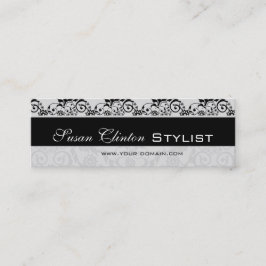 Schwarz-Weiß- Schnürsenkel Mini Visitenkarte