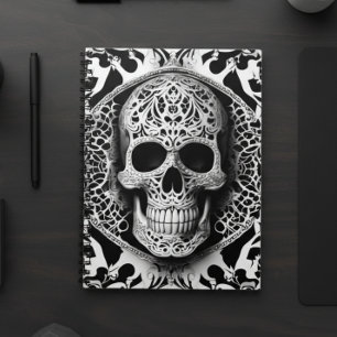 Schwarz-Weiß-Schnürsenkel Notizblock