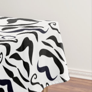 Schwarz-Weiß-Schnürsenkel Tischdecke