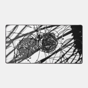 Schwarz-Weiß Schreibtischunterlage