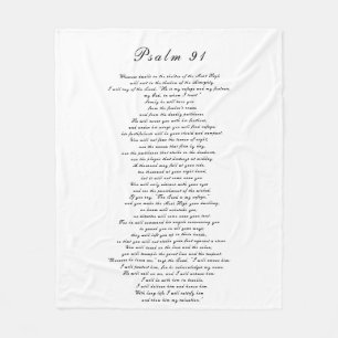 Schwarz-Weiß-Schrift Bibeltext Moderner Text Fleecedecke