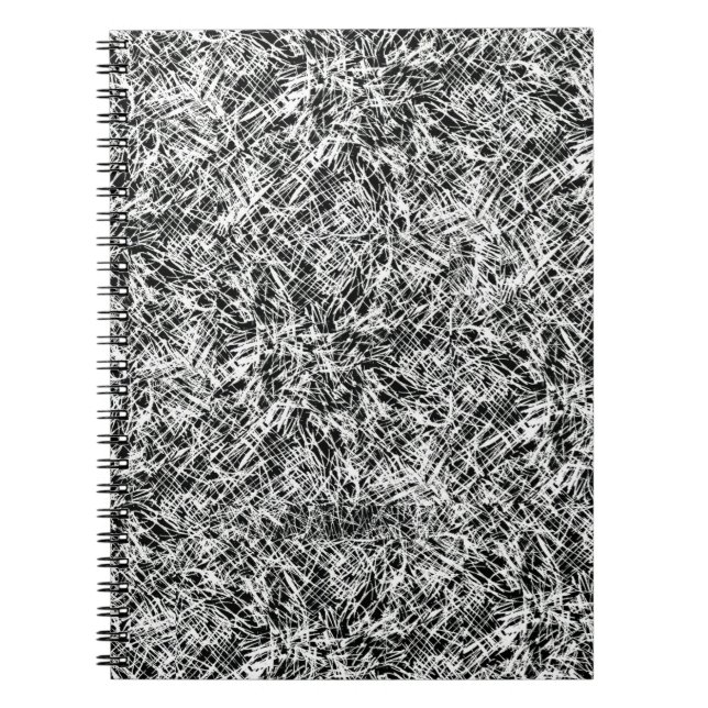 Schwarz-Weiß-Schriften Notizblock (Vorderseite)