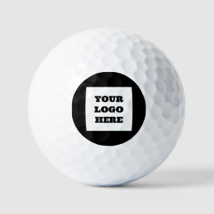 Schwarz-Weiß-Schriftzeichen-Fett-Logo Modernes Unt Golfball