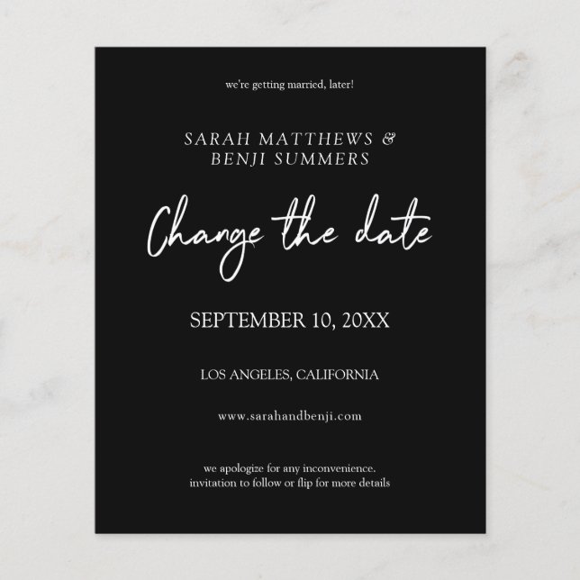 Schwarz & Weiß - Schwarz Ändern Sie den Flyer Datu (Vorne)