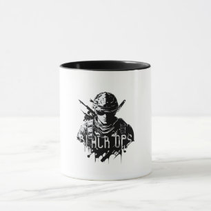 Schwarz-Weiß-Schwarz-Ops-Tasse Tasse