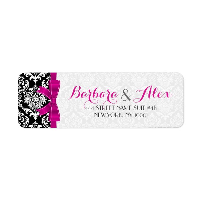 Schwarz-weiß-schwarz-pinke Ribbon-Damaskus 2 (Vorne)