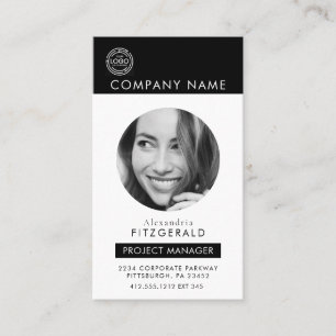 Schwarz-Weiß Schwarz-weißer QR-Code für modernes Visitenkarte