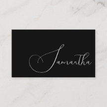 Schwarz-Weiß-Script-Foto-Make-up-Visitenkarte