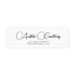 Schwarz-Weiß-Script-Kalligrafie Minimale Hochzeit