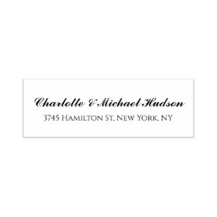 Schwarz-weiß-Script Kreative elegante Trend-Famili Permastempel