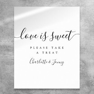 Schwarz-Weiß-Script-Liebe ist ein süßes Zeichen Poster