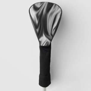 Schwarz-Weiß-Seidenfalten Golf Headcover