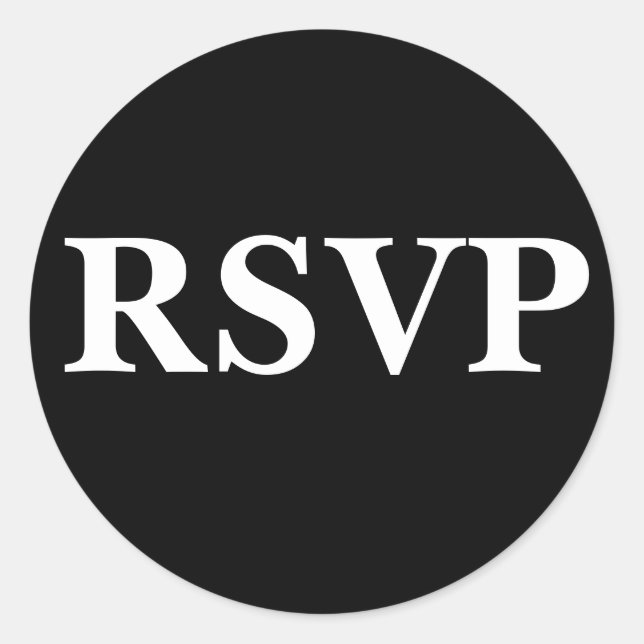 Schwarz-Weiß-Siegel Runder Aufkleber (Vorderseite)