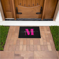 Schwarz-Weiß-Signatur-Monogramm 2025 (Hot Pink Bla