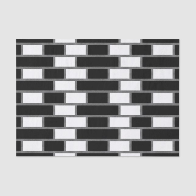 Schwarz-Weiß-Sillitoe-Tartan-Muster Seidenpapier (Vorderseite)