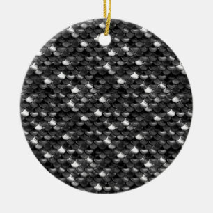 Schwarz-Weiß-Skala Keramik Ornament
