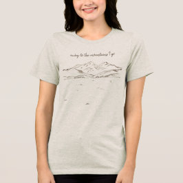 Schwarz-weiß-Skizze minimaler Berge in freier Hand Tri-Blend Shirt