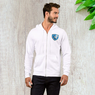 Schwarz-Weiß Skunk Mens Full Zip Hoodie