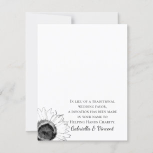 Schwarz-Weiß-Sonnenblumen Hochzeit Wohltätigkeit G