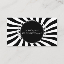 Schwarz-Weiß-Spaß-Whimsikstreifen Visitenkarte
