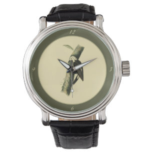 Schwarz-Weiß-Specker Armbanduhr