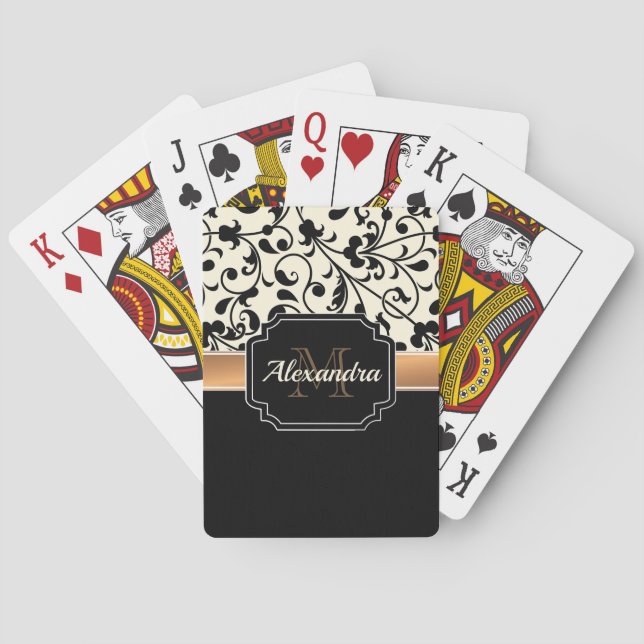 Schwarz/Weiß Spielkarten (Rückseite)