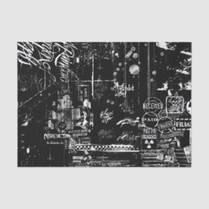 Schwarz-Weiß-Spinnpapier Seidenpapier