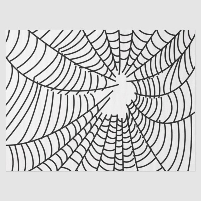 Schwarz-Weiß-Spinnwebseiten Seidenpapier (Vorderseite)