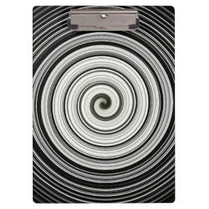 Schwarz-Weiß-Spirale Klemmbrett
