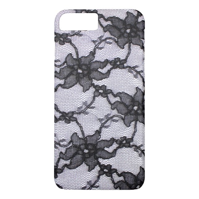 Schwarz-Weiß-Spitze Case-Mate iPhone Hülle (Rückseite)