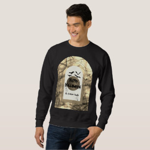 Schwarz-Weiß Spooky Fledermäuse passend zu Hallowe Sweatshirt