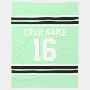 Schwarz-weiß Sports Jersey Fleecedecke