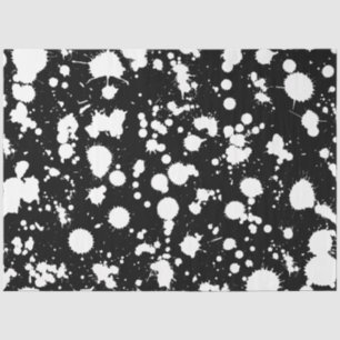 Schwarz-Weiß-Spritzer Malerische Kunst Seidenpapier