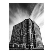 Schwarz-weiß Stadt Moderne Architektur Wandkunst