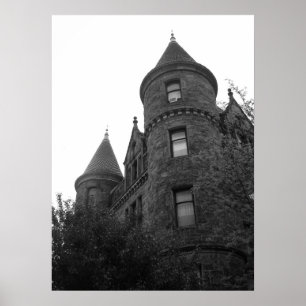 Schwarz-Weiß-Stadt Poster