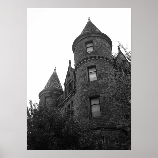 Schwarz-Weiß-Stadt Poster (Vorne)