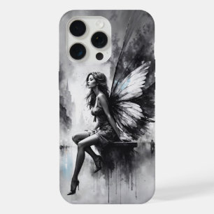 Schwarz weiß städtisches Leben surrealer Märchen S iPhone 15 Pro Max Hülle