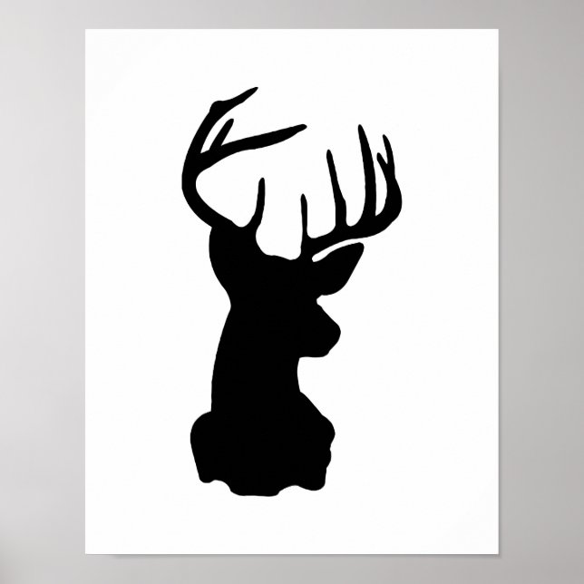 Schwarz-Weiß-Stag Poster (Vorne)