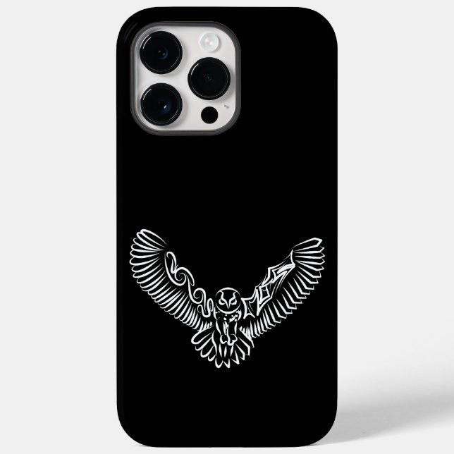 Schwarz-Weiß-Stamm-Fliegenschale Case-Mate iPhone Hülle (Rückseite)