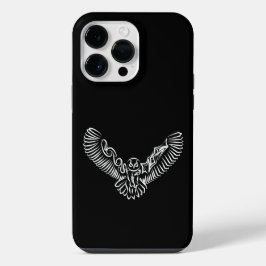 Schwarz-Weiß-Stamm-Fliegenschale iPhone 14 Pro Max Hülle