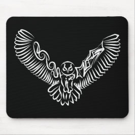 Schwarz-Weiß-Stamm-Fliegenschale Mousepad