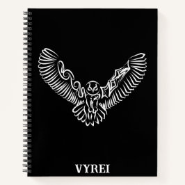 Schwarz-Weiß-Stamm-Fliegenschale Notizbuch