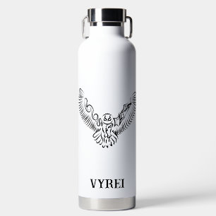 Schwarz-Weiß-Stamm-Fliegenschale Trinkflasche