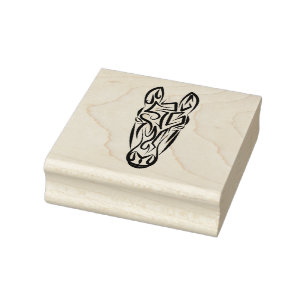 Schwarz-Weiß-Stamm Gummistempel