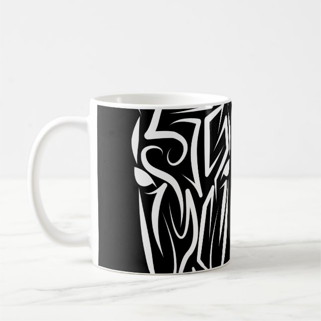 Schwarz-Weiß-Stamm Kaffeetasse (Links)