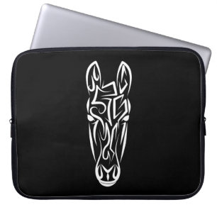 Schwarz-Weiß-Stamm Laptopschutzhülle