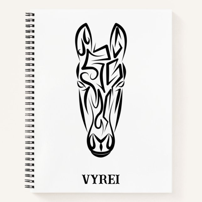 Schwarz-Weiß-Stamm Notizbuch (Vorderseite)