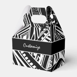 Schwarz-Weiß-Stämme Abstrakt Geschenkschachtel