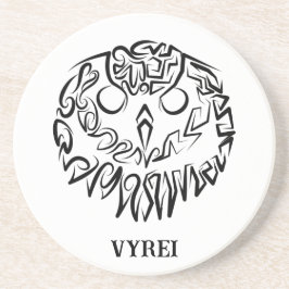 Schwarz-Weiß-Stammesauge Getränkeuntersetzer